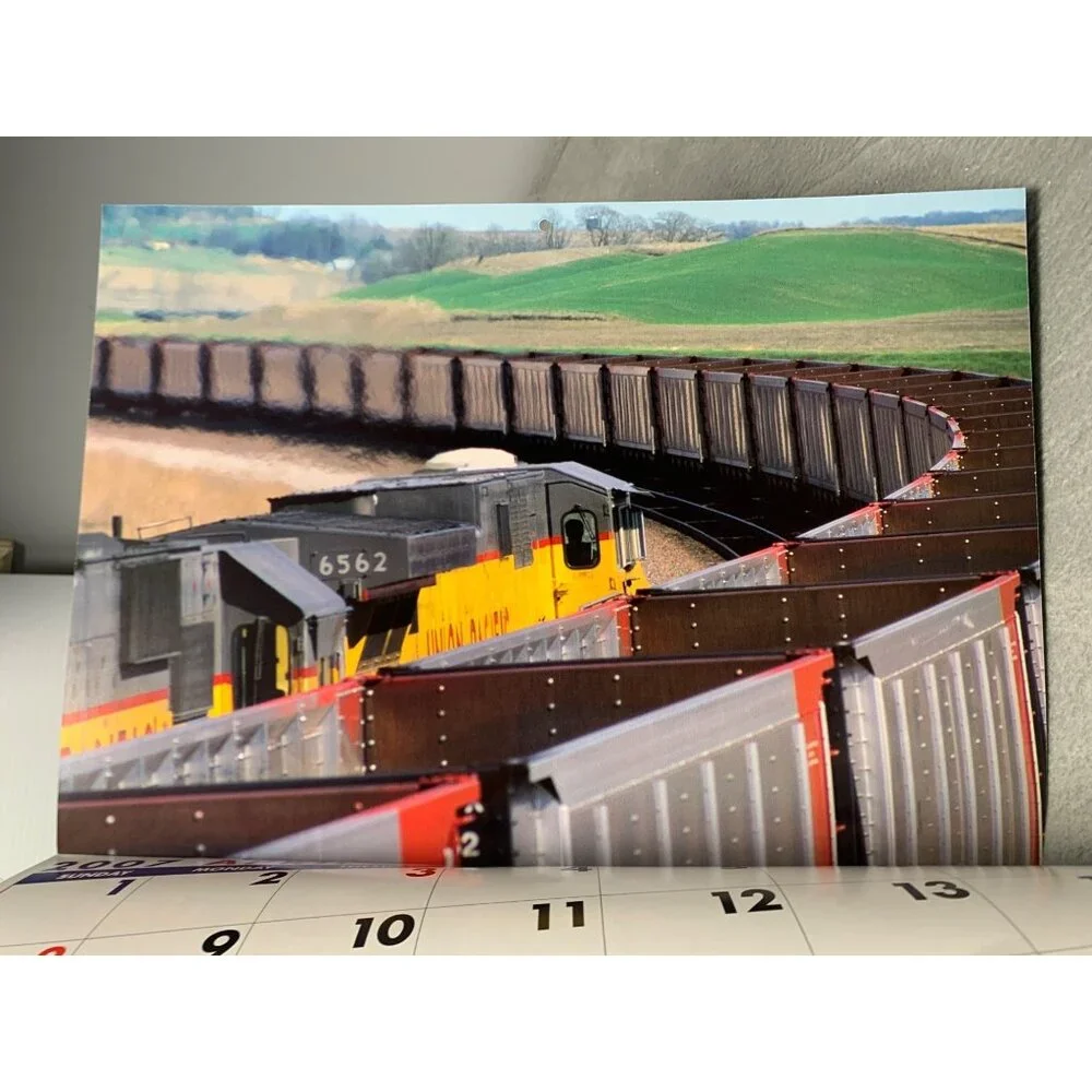 Union Pacific 2007 Train Locomotive Calendar Collectible Vintage Railway Photogr